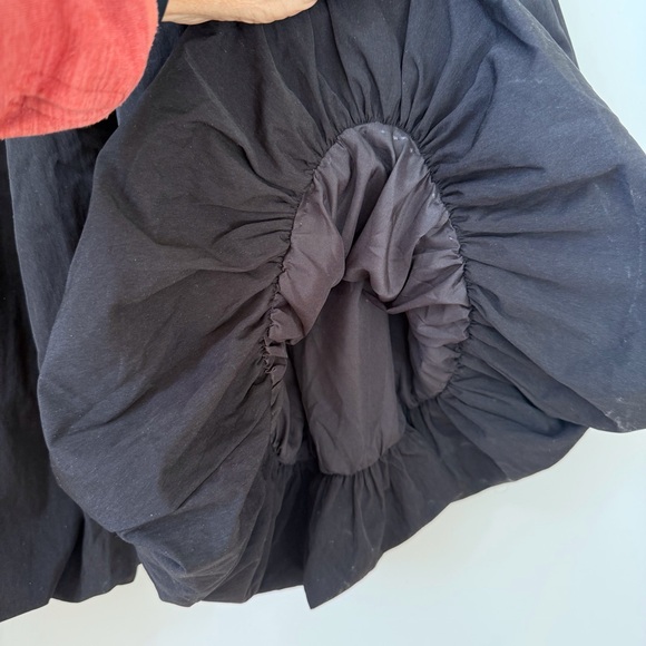 Balloon pants stretchyelastic waist pockets. Black - Picture 4 of 5